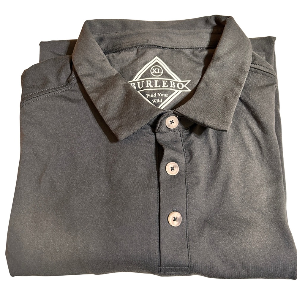 Burlebo Performance Polo XL Gray Short Sleeve Moisture Wicking Golf Shirt